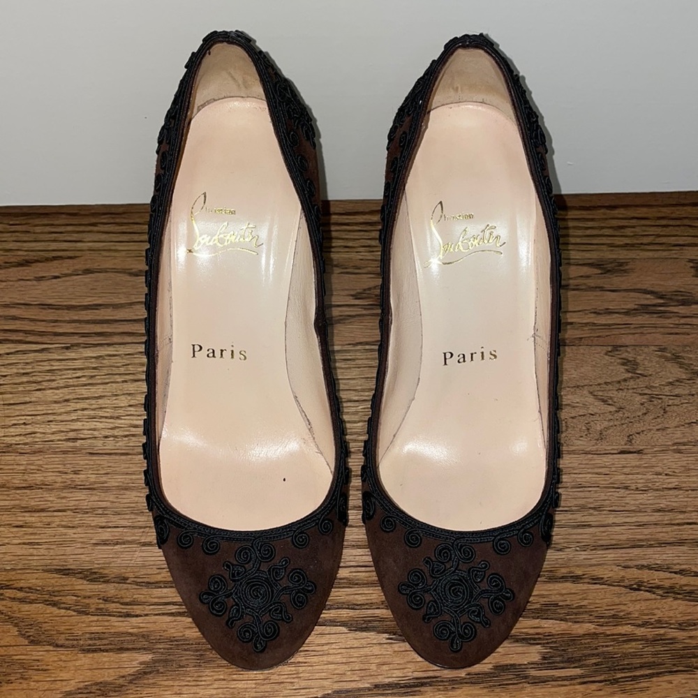 Christian Louboutin Brown suede